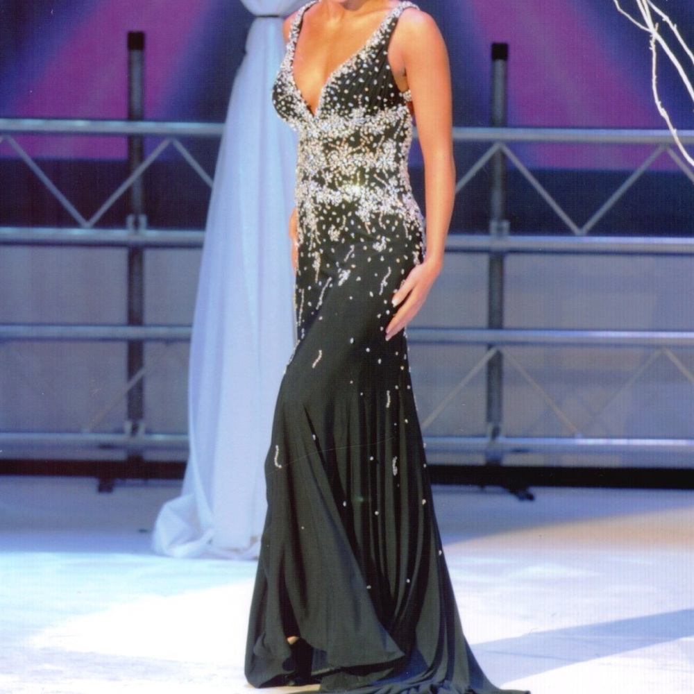 Custom Tony Bowls evening gown